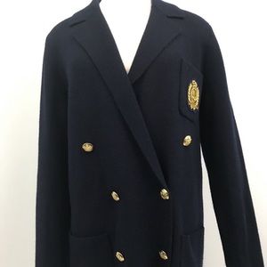 Ralph Lauren navy double breasted jacket small EUC